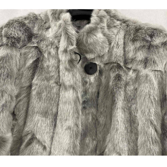 Pamela McCoy Collections Vegan Silver Fox Coat 3X